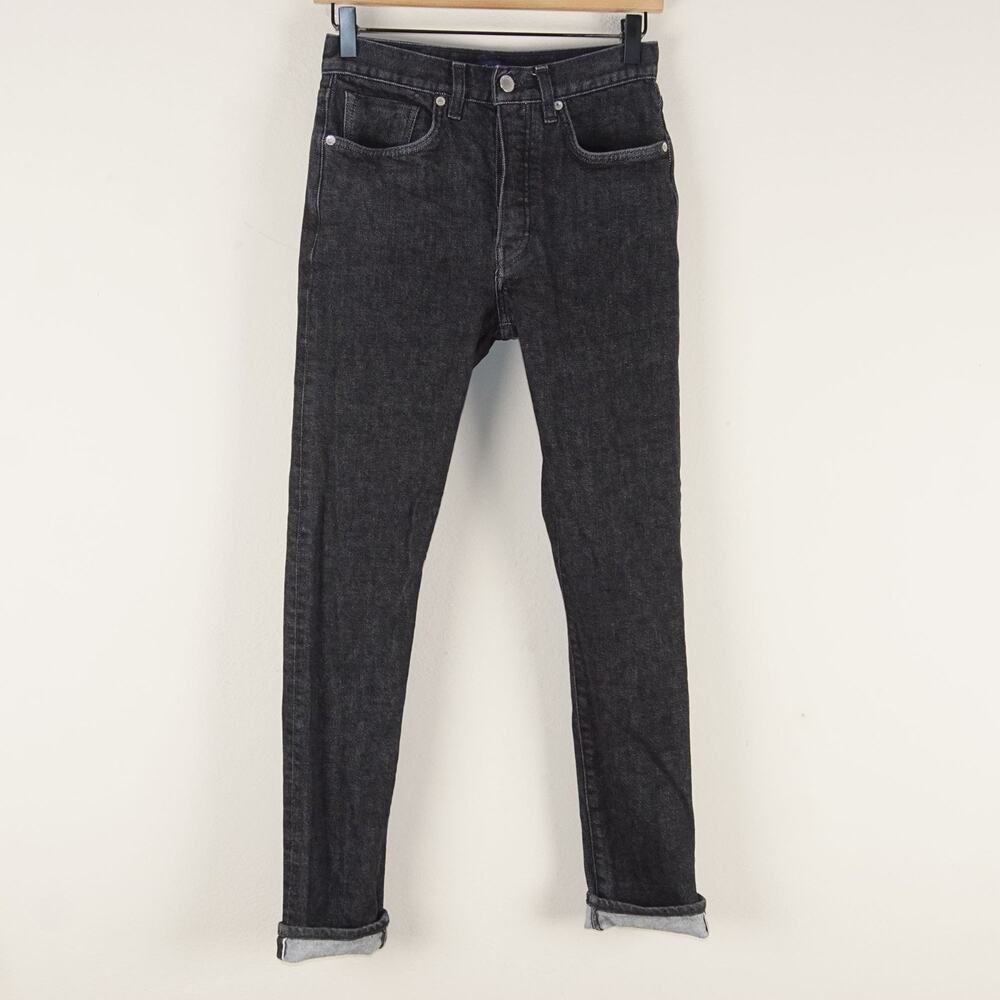 Levis Made and Crafted Nightpitch 501 Skinny Selvedge Black Jeans Sz 27 Sample